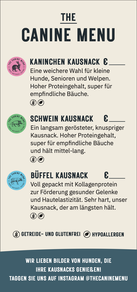 Menüs (Packung mit 25)